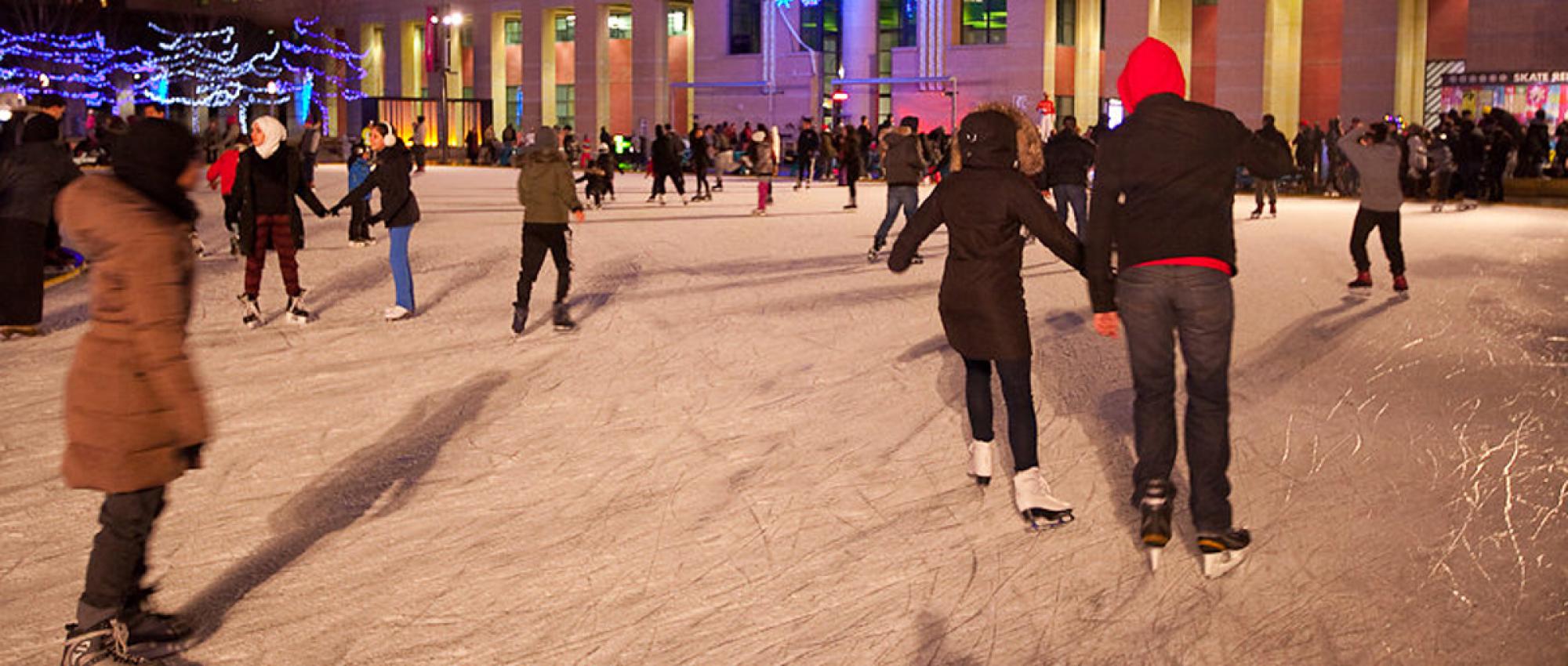 Skate on the Square- Christmas Light Displays Near Toronto